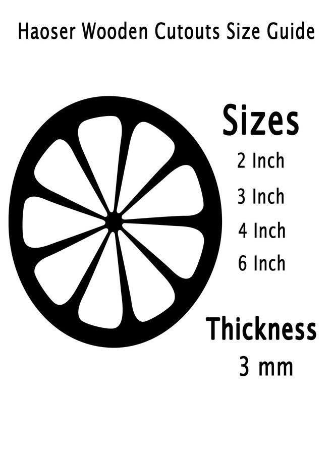 Haoser 3mm Wooden Cutouts for Scrapbooking Arts Crafts DIY Decoration, Pack of 25 Lemon Cutouts for Craft Project (Pine MDF -2 Inch) - Image 3